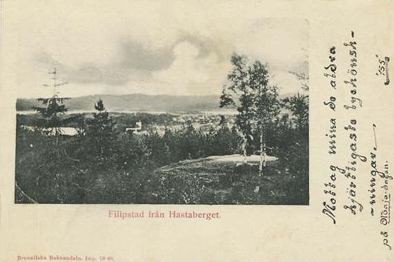 Filipstad Från Hastaberget 1903