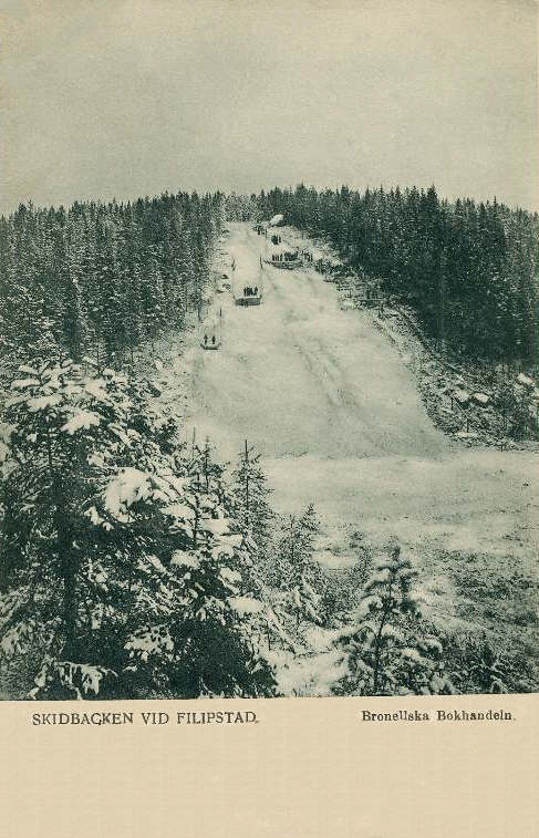 Filipstad Skidbacken vid 1908