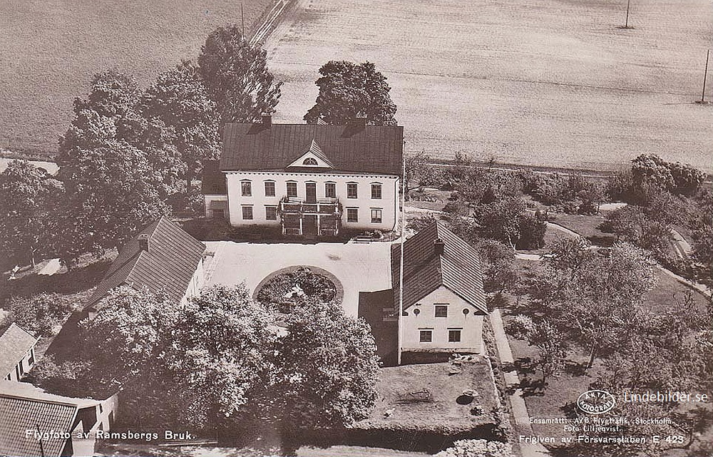 Flygfoto av Ramsbergs Bruk 1937