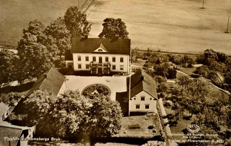 Flygfoto av Ramsbergs Bruk 1947