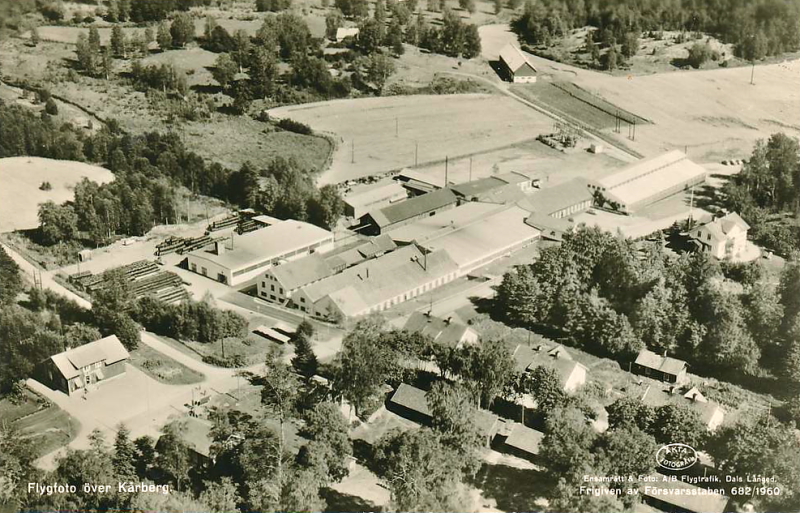 Askersund, Flygfoto över Kårberg 1960