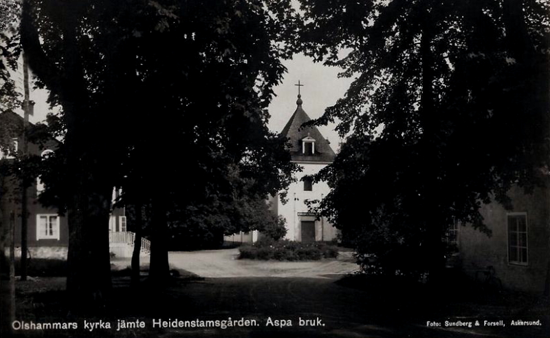 Askersund, Olshammars Kyrka, jämte Heidenstamsgården, Aspa bruk