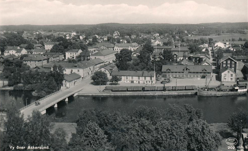 Vy över Askersund 1953