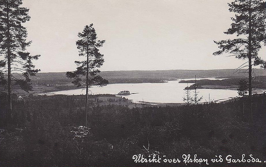 Usken, Utsikt över Usken vid Garboda 1924