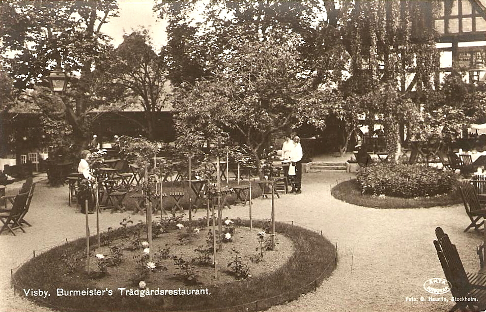 Gotland, Visby, Burmeisters Trädgårdsrestaurant  1929