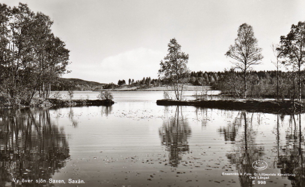 Hällefors, Grythyttan, Vy över sjön Saxen, Saxån