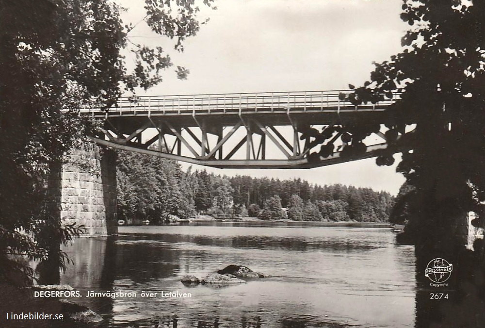 DEGERFORS. Järnvägsbron över Letälven