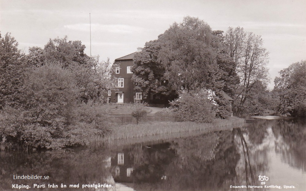 Köping, Parti från Ån med Prostgården 1941