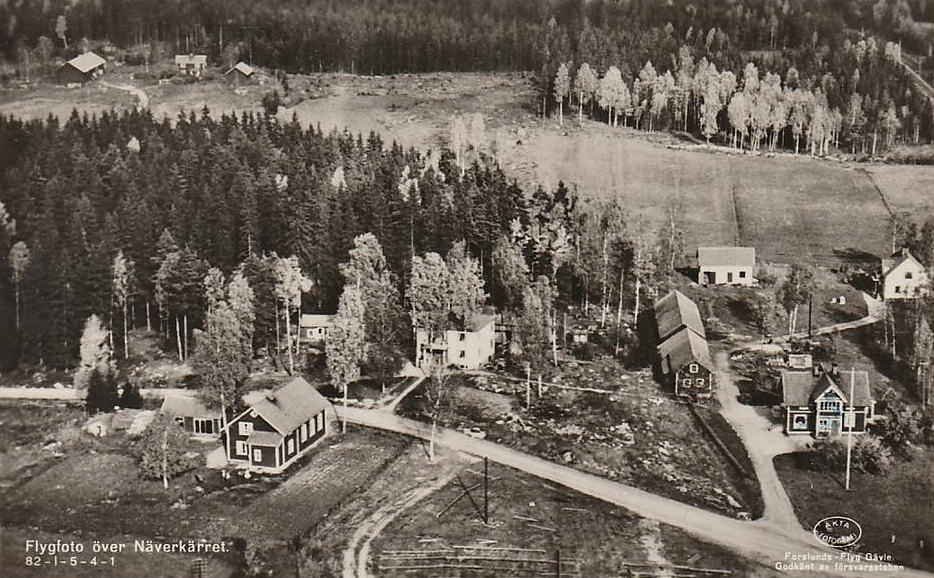 Flygfoto över Näverkärret 1957