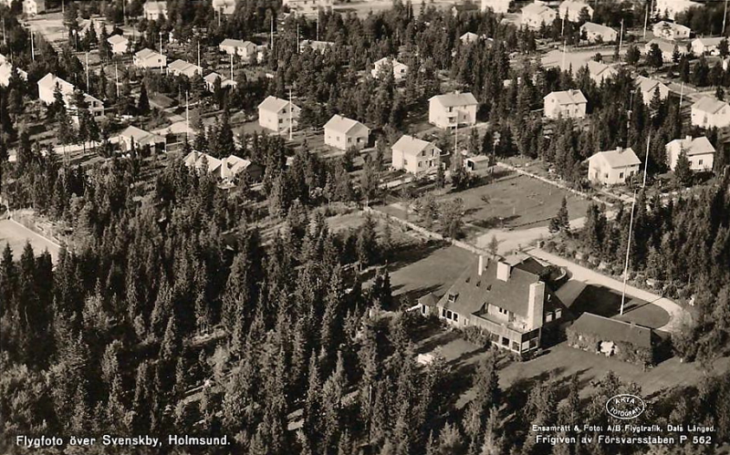 Ludvika, Flygfoto över Svenskby, Holmsund 1966