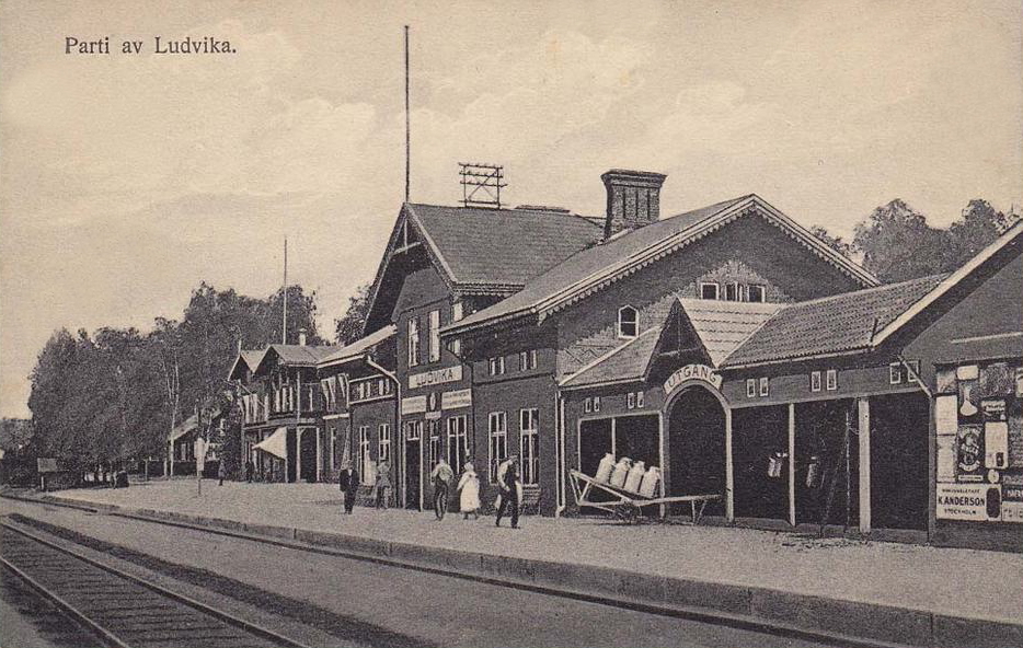 Parti av Ludvika,  Järnvägsstationen