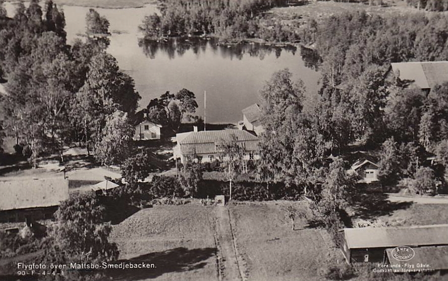 Smedjebacken, Flygfoto över Mattsbo