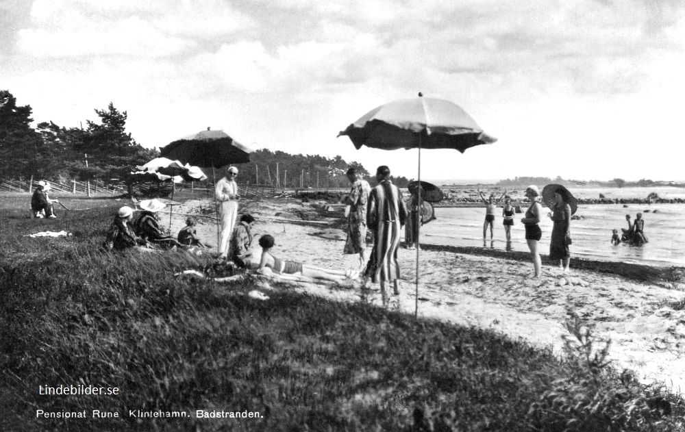 Gotland, Pensionat Rune. Klintehamn. Badstranden