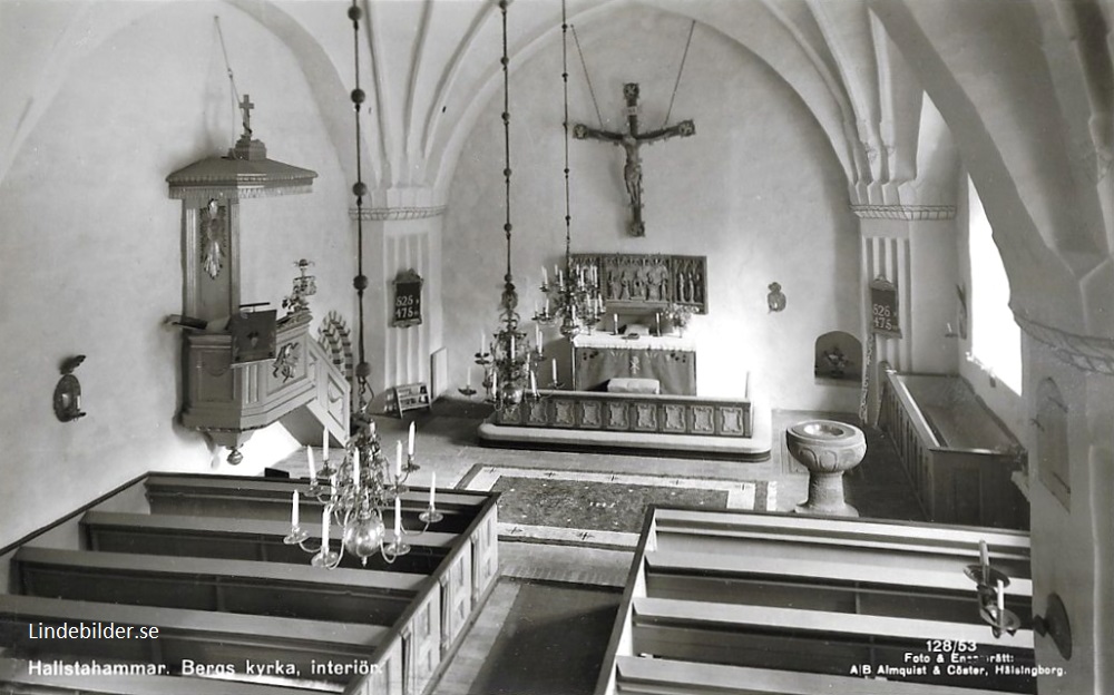 Hallstahammar. Bergs kyrka, interiör