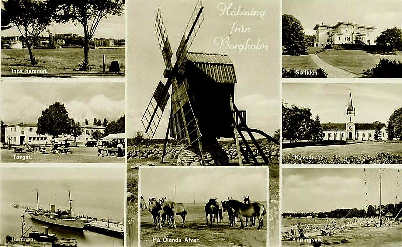 Öland, Hälsning från Borgholm 1957
