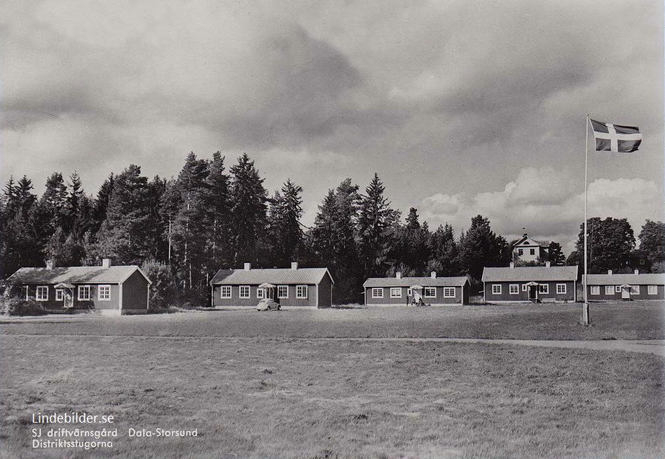 Borlänge, SJ Driftvärnsgård, Dala-Storsund. Distriktsstugorna