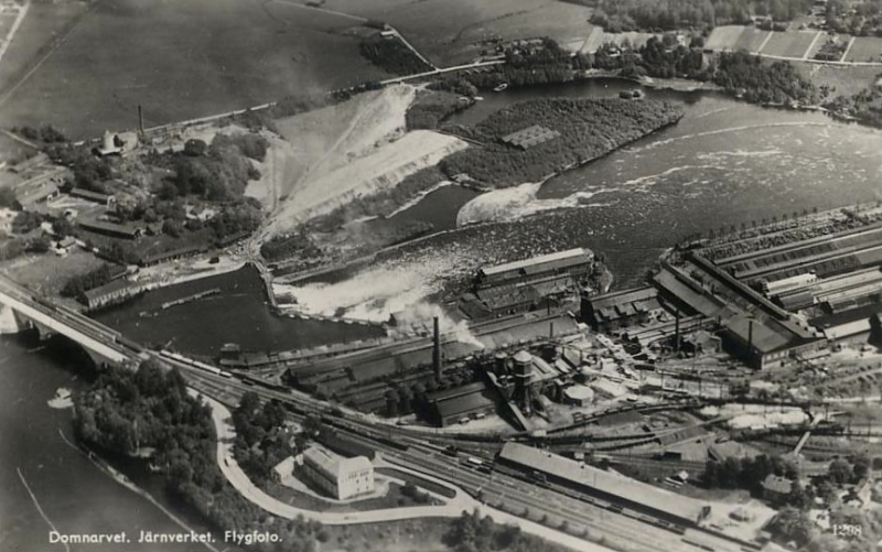 Borlänge, Domnarvet Järnverket, Flygfoto