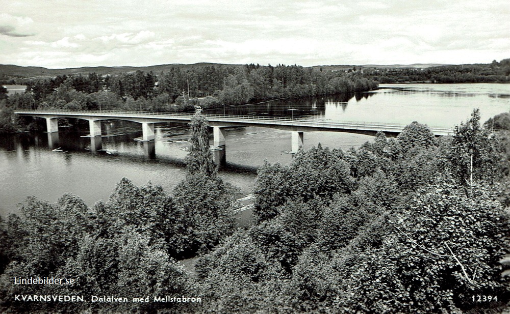 Borlänge, Kvarnsveden, Dalälven med Mellstabron