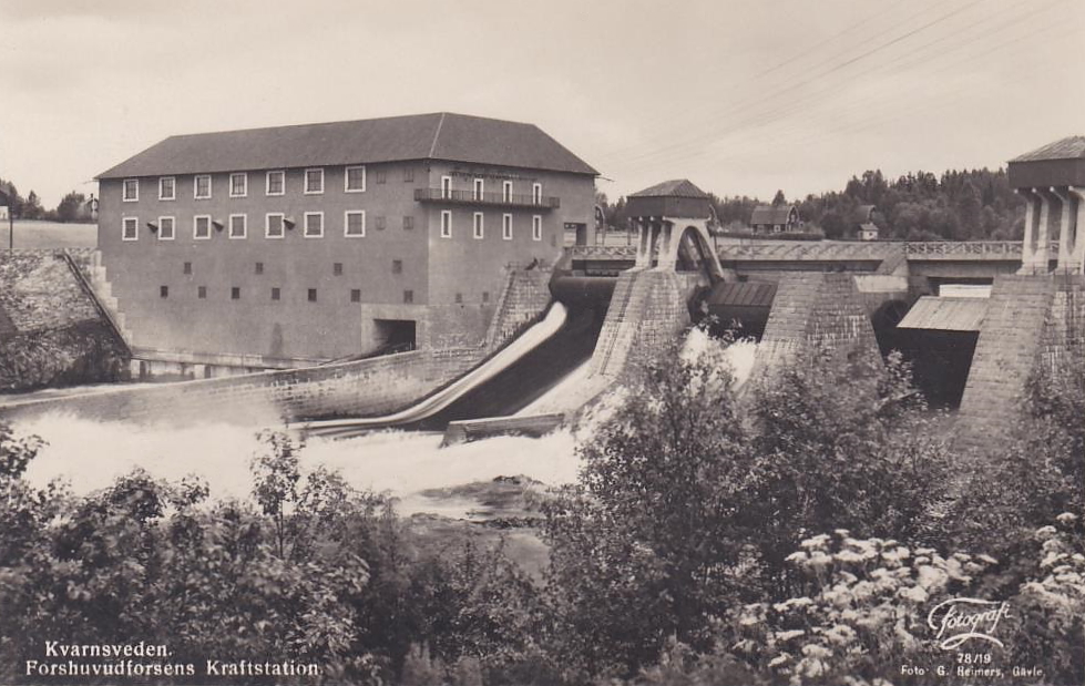 Borlänge, Kvarnsveden, Forshuvudforsens Kraftstation