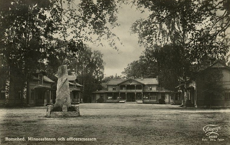 Borlänge, Romehed, Minnesstenen och Officersmessen