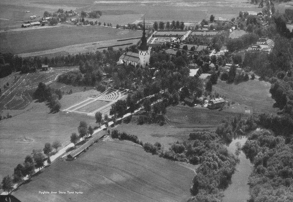 Borlänge, Flygfoto över Stora Tuna Kyrka