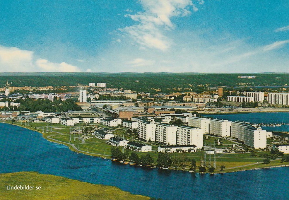 Flygfoto Karlstad, Stadsdelen Orrholmen