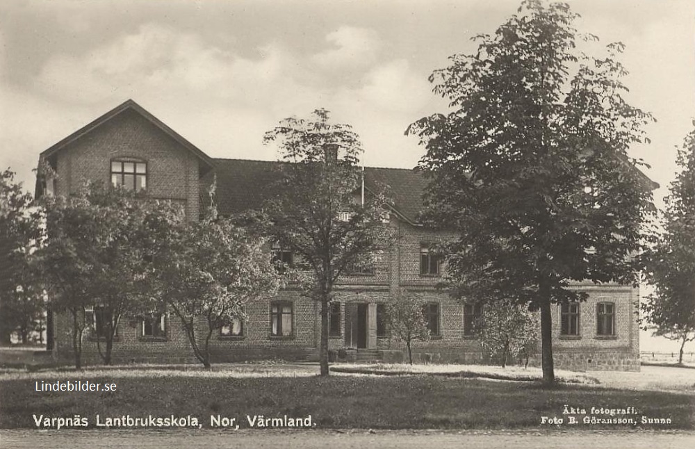 Varpnäs Lantbruksskola, Nor, Värmland 1930