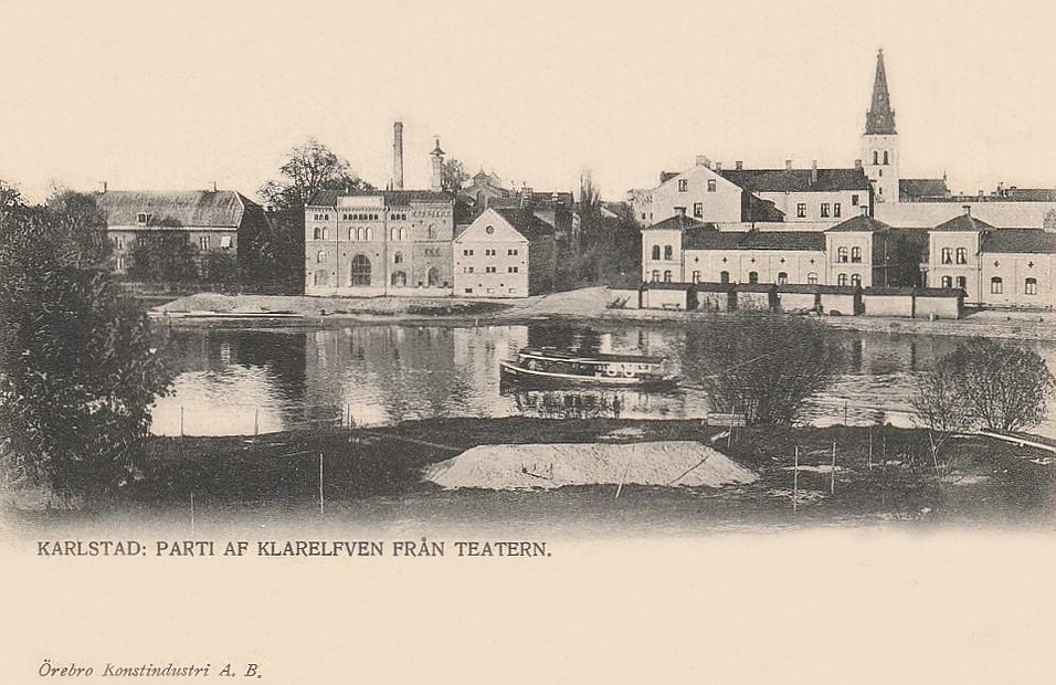 Karlstad, Parti af Klarelfven från Teatern 1903