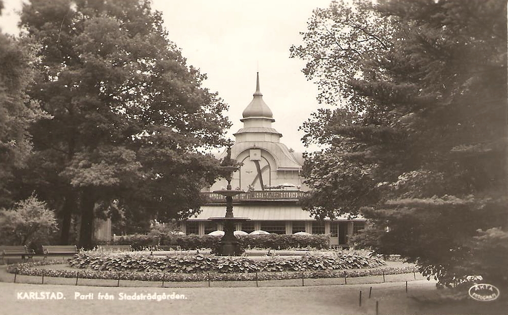 Karlstad, Parti från Stadsträdgården 1942