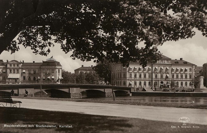 Residenshuset och Stadshotellet, Karlstad 1957