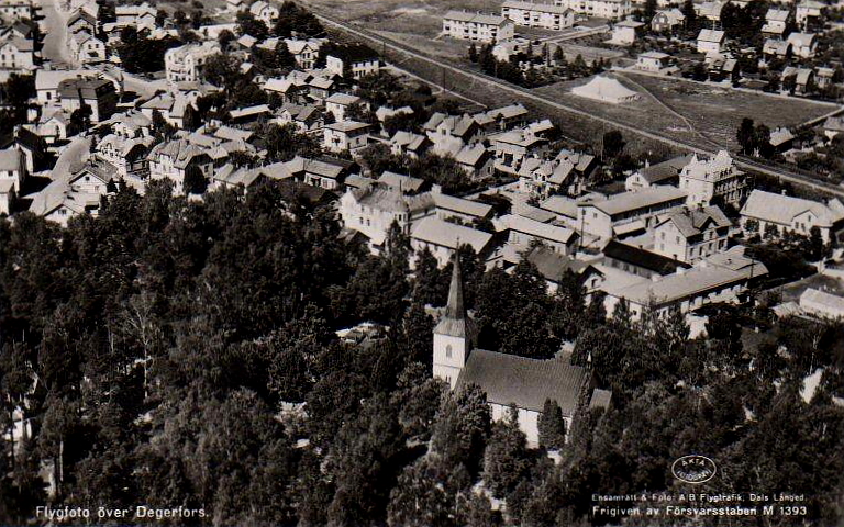 Flygfoto över Degerfors