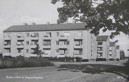 Örebro Parti av Hagmarksgatan 1955