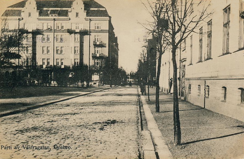 Örebro, Parti av VästraGatan 1916