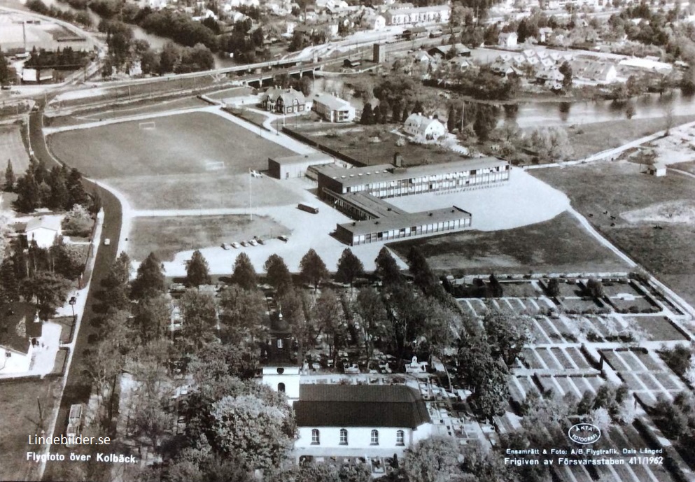 Hallstahammar, Flygfoto över Kolbäck 1962