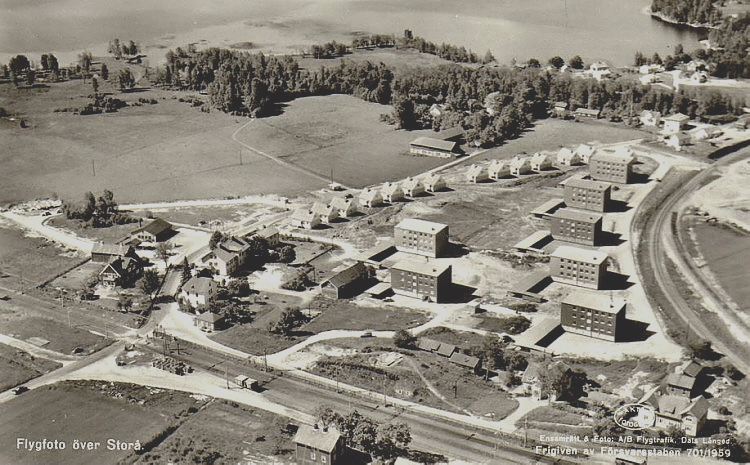 Flygfoto över Storå 1959