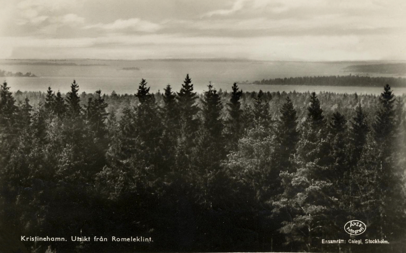 Kristinehamn, Utsikt från Romeleklint 1939