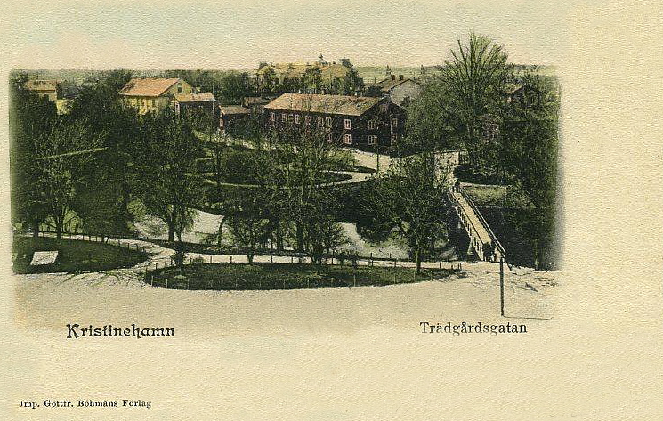 Kristinehamn Trädgårdsgatan   färg