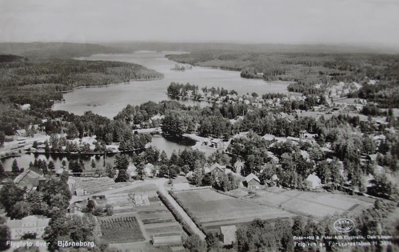 Kristiehamn, Flygfoto över Björneborg 1958