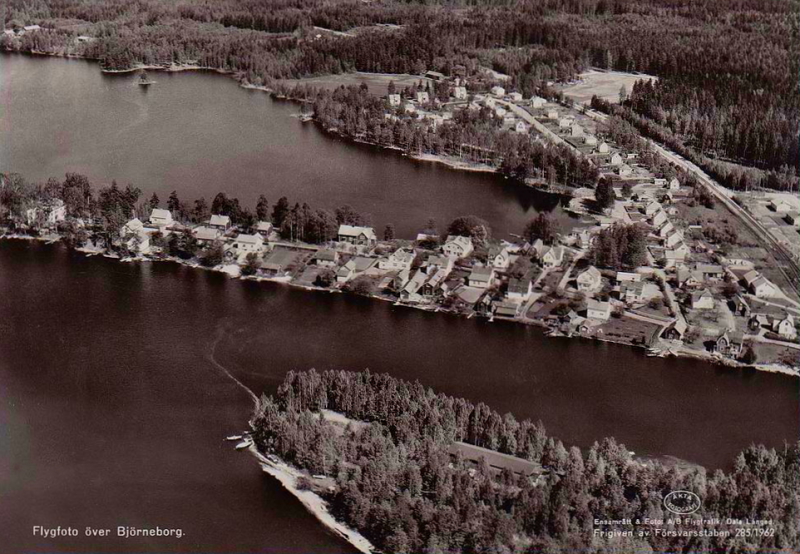 Kristinehamn, Flygfoto över Björneborg 1962