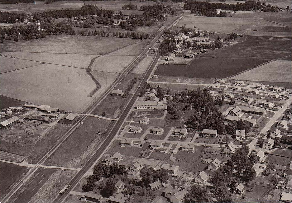 Köping, Flygfoto över Munktorp 1965