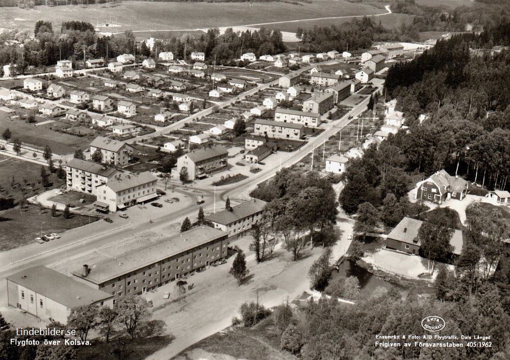 Köping, Flygfoto över Kolsva 1962