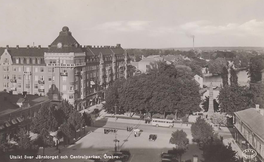 Örebro, Utsikt över Järntorget och Centralparken