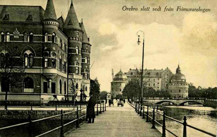 Örebro Slott, Sedt från  Frimurarelogen 1916