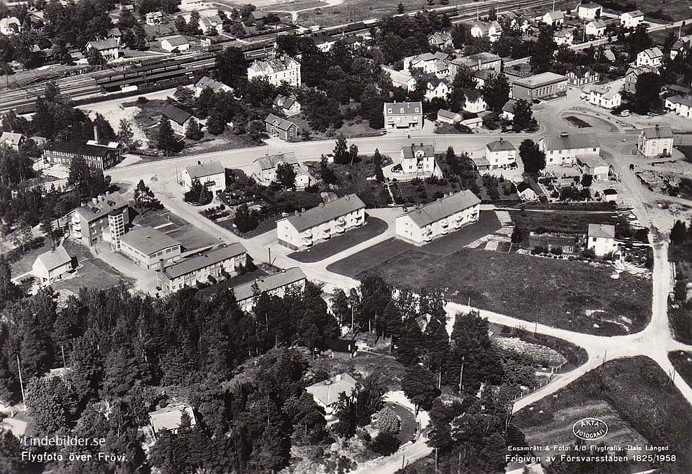Flygfoto över Frövi 1958