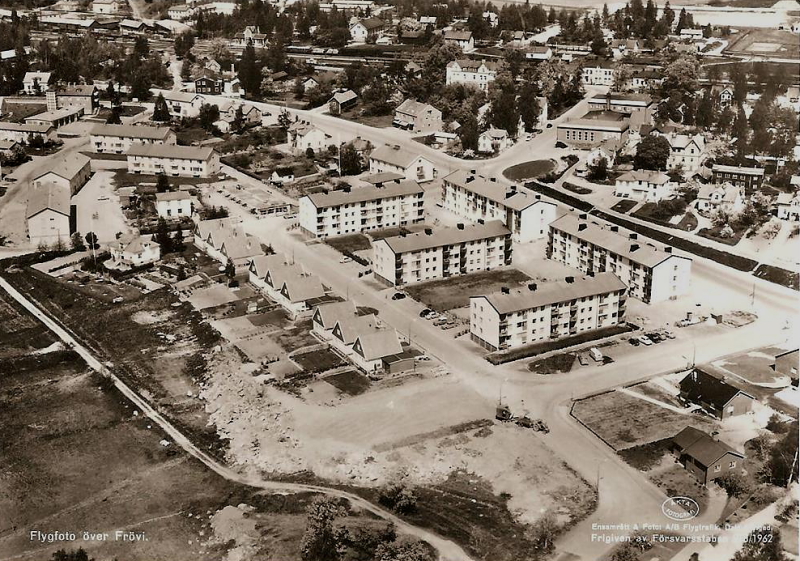 Flygfoto över Frövi 1962