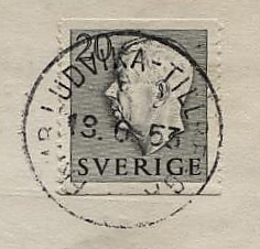 Ludvika Frimärke 13/6 1953