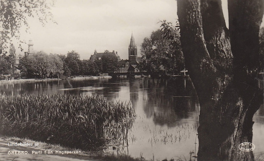 Örebro, Parti från Hagaparken 1952