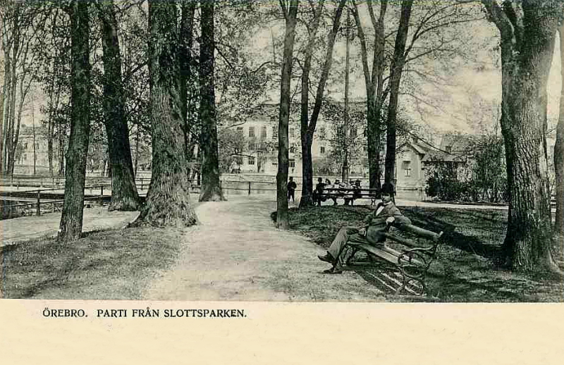 Örebro, Parti från Slottsparken 1905