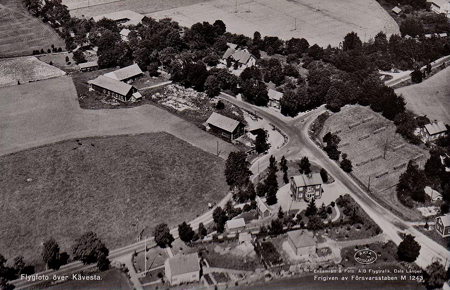 Hallsberg, Sköllersta, Flygfoto över Kävesta