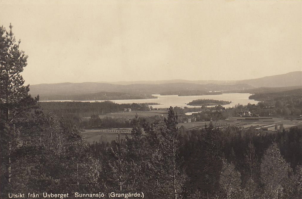 Ludvika, Utsikt från Uvberget, Sunnansjö, Grangärde